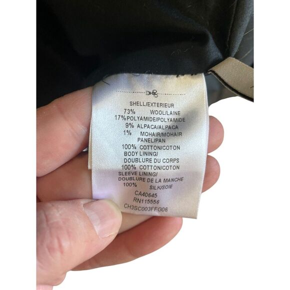 Ports 1961 Wool Blend Logo Plaque Single Breasted Coat - Picture 12 of 12